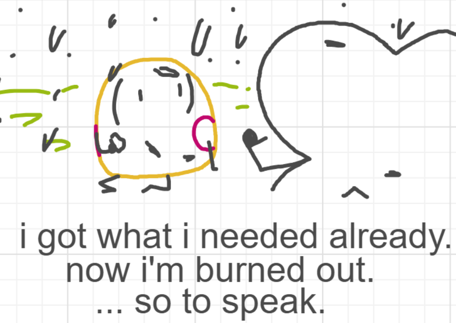 A panel from I've Been Everywhere, Man, episode nine of the Board Boards object show by Furretwalk/WalkingFurret.